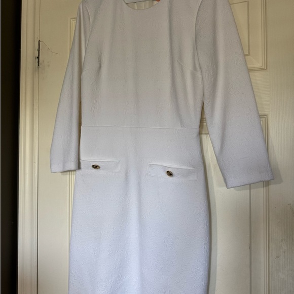 Veronica Beard - Channing Jacquard Sheath Dress In White NWOT - Picture 2 of 5